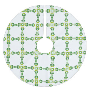 Blattmuster, Muster von Blätter, grüne Blätter Polyester Weihnachtsbaumdecke