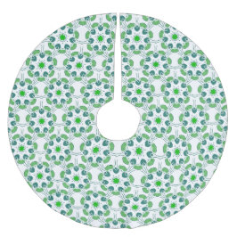 Blattmuster, Muster von Blätter, grüne Blätter Polyester Weihnachtsbaumdecke