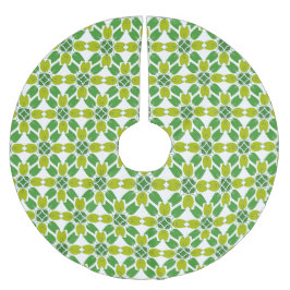 Blattmuster, Muster von Blätter, grüne Blätter Polyester Weihnachtsbaumdecke