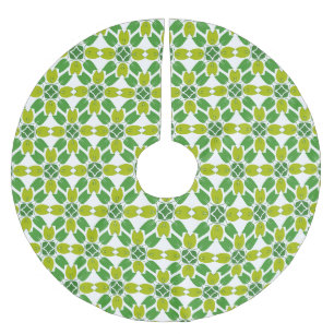 Blattmuster, Muster von Blätter, grüne Blätter Polyester Weihnachtsbaumdecke