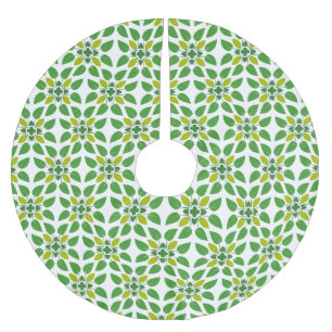 Blattmuster, Muster von Blätter, grüne Blätter Polyester Weihnachtsbaumdecke