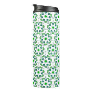 Blattmuster, Muster von Blätter, grüne Blätter Thermosbecher