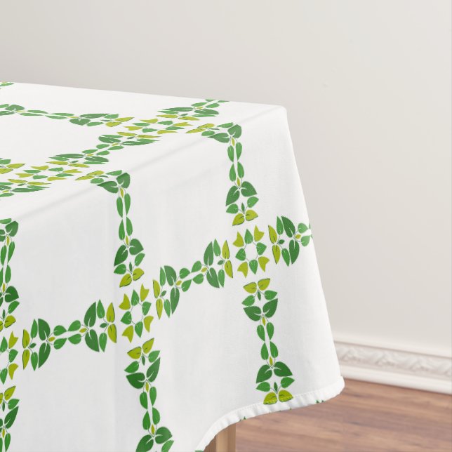 Blattmuster, Muster von Blätter, grüne Blätter Tischdecke (Beispiel)