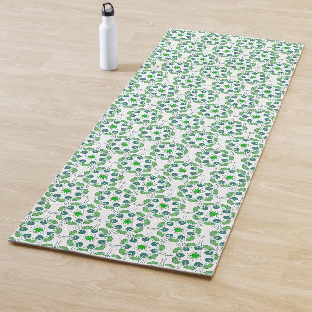 Blattmuster, Muster von Blätter, grüne Blätter Yogamatte (Beispiel)