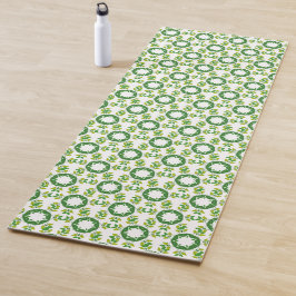 Blattmuster, Muster von Blätter, grüne Blätter Yogamatte