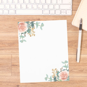 Blattpapier aus goldgrünen Rose