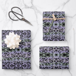 Blattreiche kriechende Ranken-Zeichnung Muster mit Geschenkpapier Set