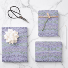 Blattreiche kriechende Reben-Zeichnungsmuster mit  Geschenkpapier Set