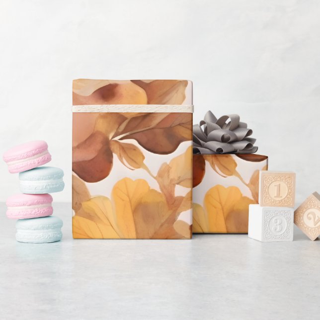 Blattreiches Farbmuster-Design  Geschenkpapier (Babyparty)