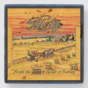 Blatz Beer Label Tile Steinuntersetzer