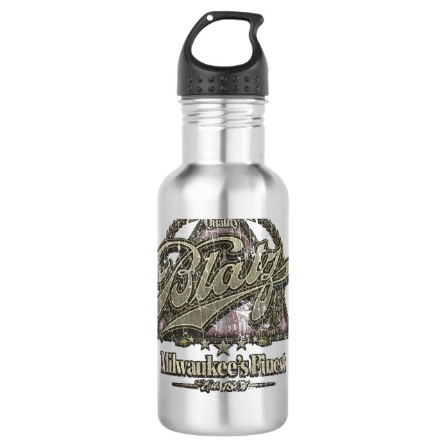 Blatz Beer Milwaukee Edelstahlflasche (Vorderseite)
