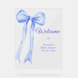 Blau-a-Bogen - Begrüßung Babydusche Party Acrylschild