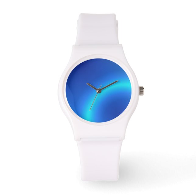 Blau Abstrakt Armbanduhr (Vorderseite)