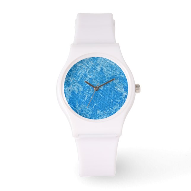 Blau Abstrakt Armbanduhr (Vorderseite)