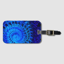 Blau Abstrakt - Gepäckanhänger mit Visitenkarten-S
