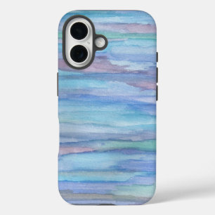 Blau Abstrakt: Januar Morgen iPhone 16 Hülle