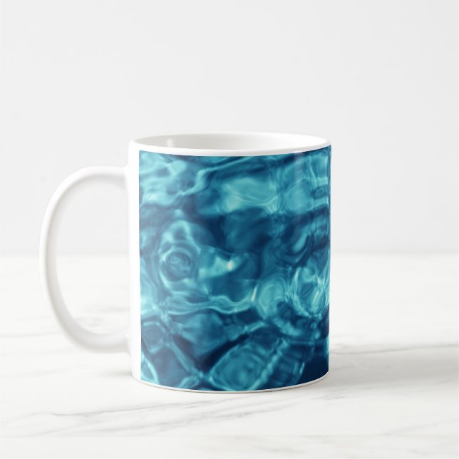 Blau Abstrakt Kaffeetasse (Links)