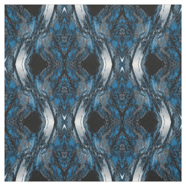 Blau Abstrakt Stoff (Muster)