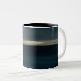 Blau-Abstrakter Zweifarbige Tasse