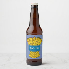 Blau, Agraretikett. Bierflaschenetikett