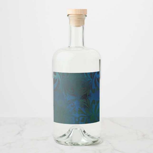 blau alkoholflaschenetikett (Vorderseite)