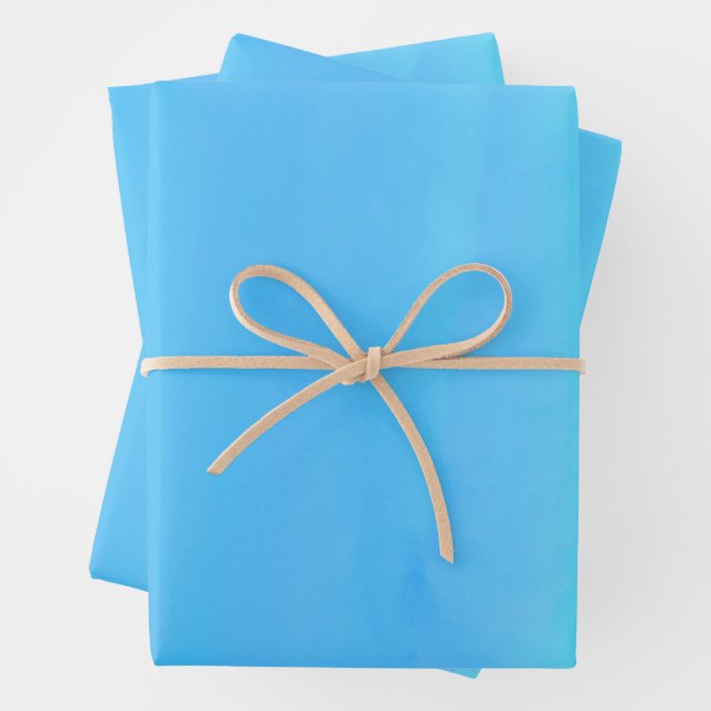 Blau als Abstrakte Kunst des Sky Geschenkpapier Set (Beispiel)