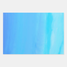 Blau als Abstrakte Kunst des Sky Geschenkpapier Set