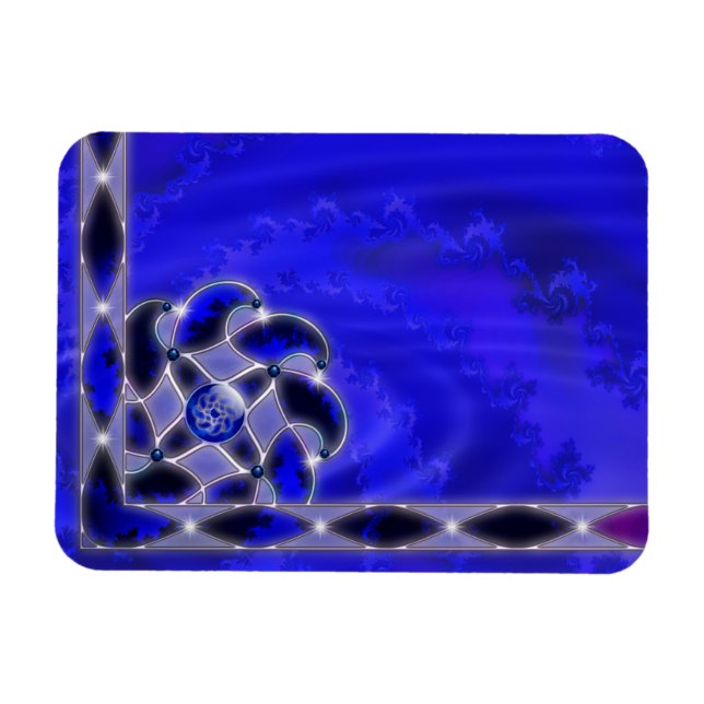 Blau als flexibler Meeresmagnet Magnet (Horizontal)