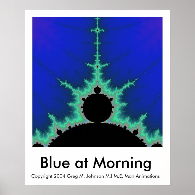 Blau am Morgen Poster (Vorne)