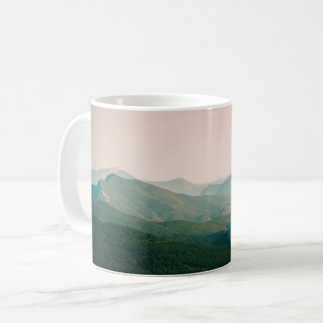 Blau an den Bergen Kaffeetasse (Vorderseite Links)