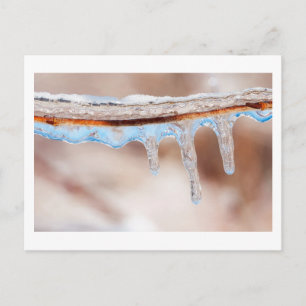 blau an einem eisigen Tag Postkarte
