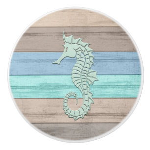 Blau, Aquamarin, Tan Beach Wood - Wassersport-Seep Keramikknauf