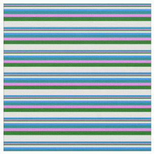 Blau, Aquamarin, violett, dunkelgrün und weiß gefä Stoff