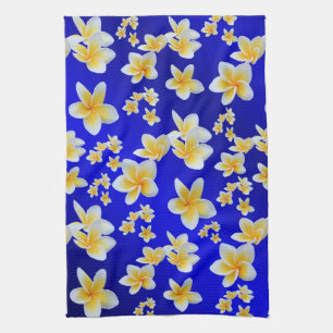 blau, asiatisch, gelb, weiß, blühen, hell, gold, f geschirrtuch