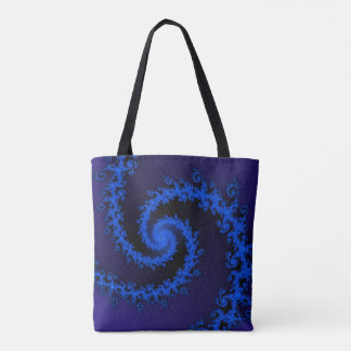 BLAU AUF BLAUE FRAKTAL DESIGN TASCHE