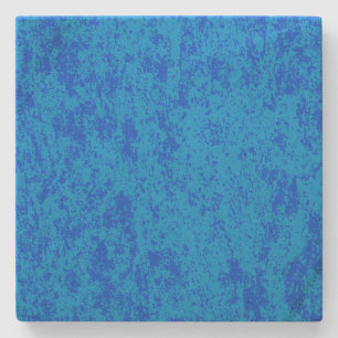 Blau auf blauem Marmor, Gepunkteter Stone-Unterset Steinuntersetzer