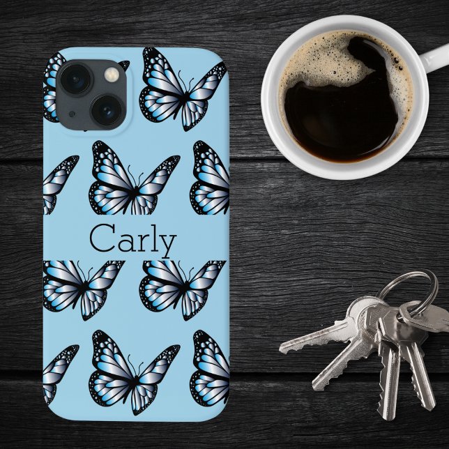 Blau auf blauen Schmetterlingen und mehr Schmetter Case-Mate iPhone Hülle (Von Creator hochgeladen)