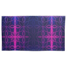 Blau auf lila Pillowcase