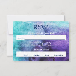 Blau auf Lila Wasser - UAWG RSVP Karte