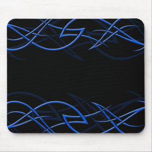 Blau auf schwarzer "Eleganz" Mousepad