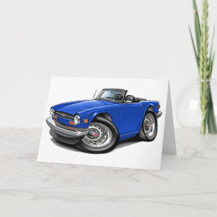 Blau-Auto Triumphs TR6 Karte