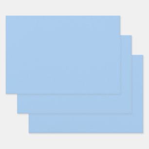 Blau-Babyaugen (Vollfarbe) Geschenkpapier Set