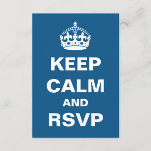 Blau behält ruhiges Hochzeit UAWG RSVP Karte