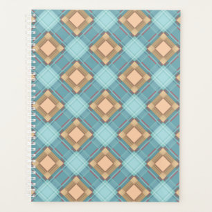Blau-beige kariert planer