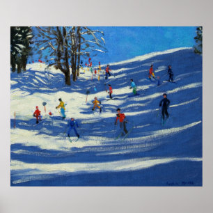 Blau beschattet Morzine Poster