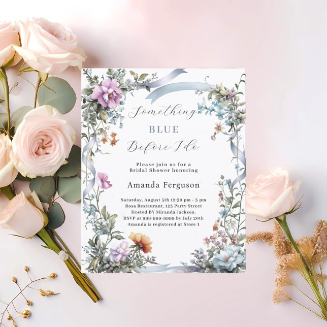 Blau bevor ich pink Bridal Dusche Einladung (Von Creator hochgeladen)