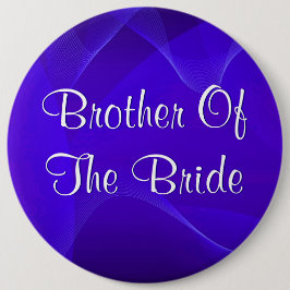 Blau bewegt Bruder der Braut wellenartig Button