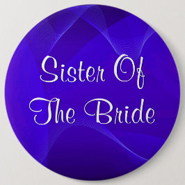 Blau bewegt Schwester der Braut wellenartig Button