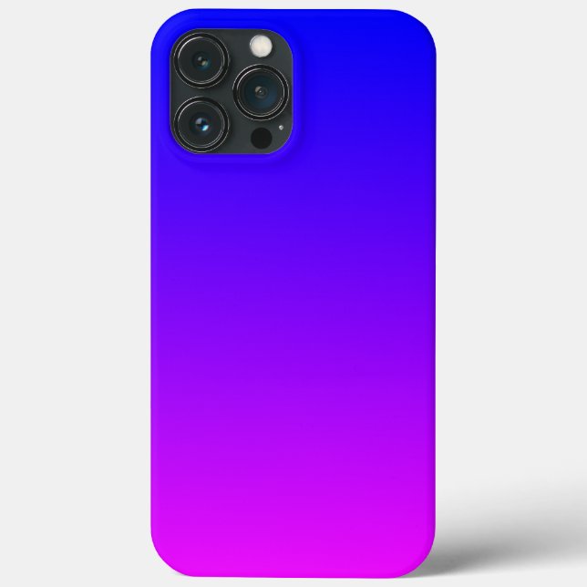 Blau bis Magenta Bright Ombre Case-Mate iPhone Hülle (Rückseite)