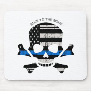 Blau bis zum Knochen (Farbe) Mousepad